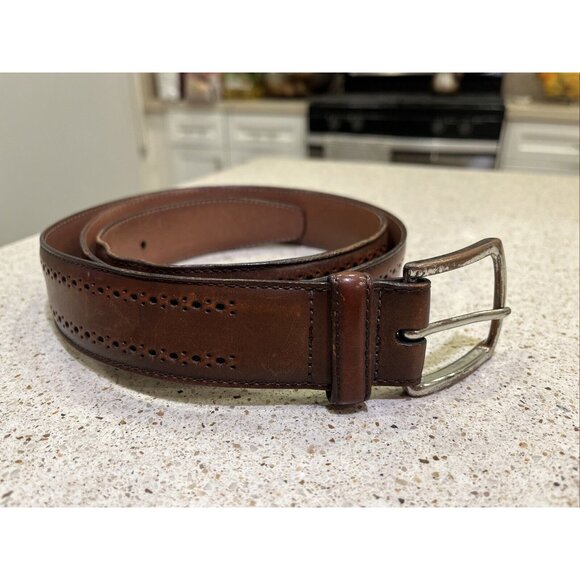 Allen Edmonds "MANISTEE" Leather Dress Belt Size 40 Walnut Brown 74047 - Picture 1 of 13